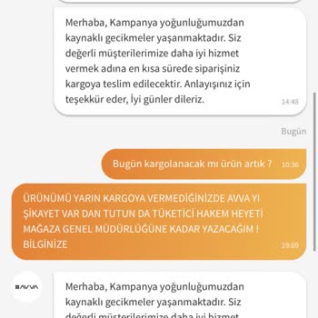 Avva Müşteriye Sorumsuz Davranıyor!