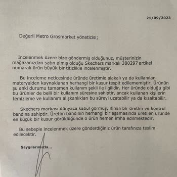 Skechers Geri İade Talebi