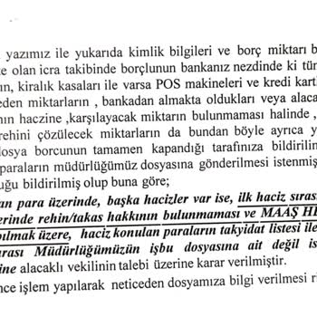 Ziraat Bankası Müzekkereye Rağmen Hacze Konu Parayı Göndermiyor