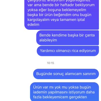 Lady Bag Shopier İade Yapılmıyor Ve Mesajlarıma Dönüş Yapmıyorlar