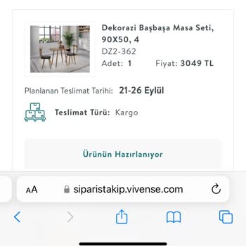 Vivense Ürün Siparişinin Teslim Edilmemesi