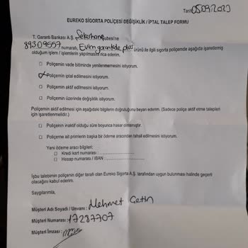 Garanti Bankası Konut Sigortası Poliçe İptal Sorunu