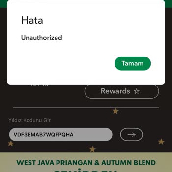 Vodafone Numara Taşıma Sonrası Starbucks Kodu Sorunu