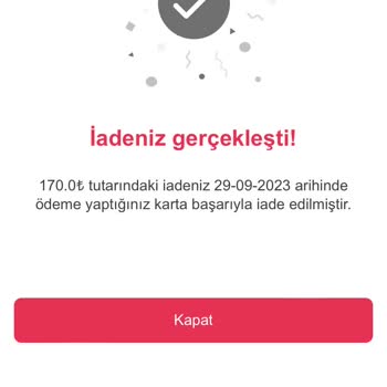 Yemeksepeti Para İadem Gelmedi