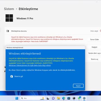 Sağlam Lisans Windows 11 Pro OEM KEY Geçersiz