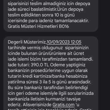 Gratis Siparişi Teslim Etmedi Ve Çağrı Merkezi Yüzüme Telefon Kapattı