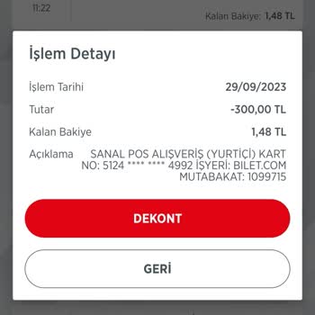 Bilet.com Bilet Alamadım Ama Param Çekildi