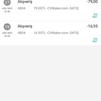 Cvmaker.com İzinsiz Üyelik Oluşturup Kartımdan Para Çekiyor