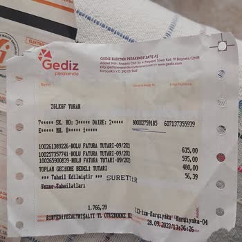 GDZ Elektrik Dağıtım Ödediğimiz 3 Ay Faturayı Tekrar Ödetiyorsunuz
