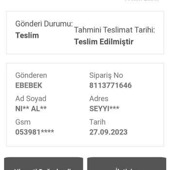 Bir Günde Kargo Teslim Edildi Gözüken Ama Edilmeyen Kargo