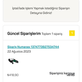 A101 Online Alışverişimin Para İadesi Yapılmaması