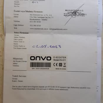 Onvo 011 1 Ayda 2 Arıza Ve Ücret Talep Edilmesi
