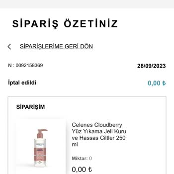Watsons İptal Olan Sipariş