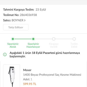 Boyner Trendyol'dan Almış Olduğum Tıraş Makinesi Hakkında Sorun