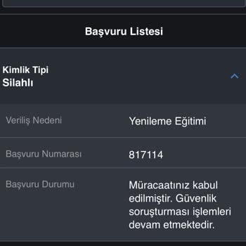 Emniyet Genel Müdürlüğü Özel Güvenlik Kimlik Yenileme Başvurusu