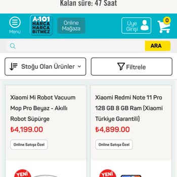 Instagram'da Reklam Verilen A101 Dijital Alışveriş Platformuna Üyelik Sorunu
