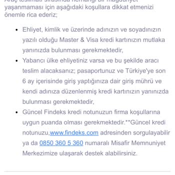 Yolcu360 Yurt Dışı Araç Kiralama Sorunu!