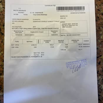 Arora Motor Uygunluk Belgesini İstiyorum