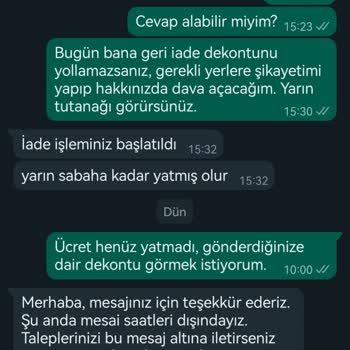 Arya Gross Paramı İade Etmiyorlar