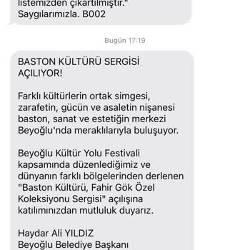 Beyoğlu Belediyesinin SMS Yollamasından Bıktım