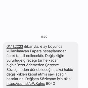 P***a Hesabın Kapatılmasını İstiyorum.