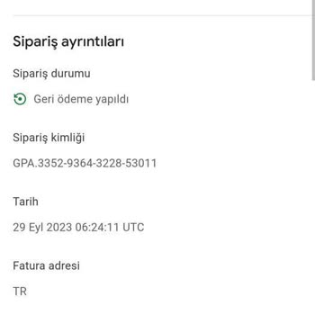 Google Play İade Sorunu