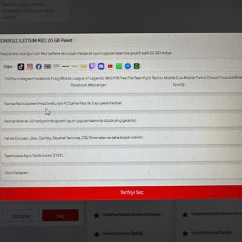Vodafone Paket Tanımlama Hatası