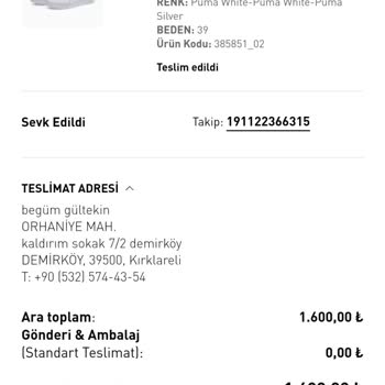Puma Ayakkabı Mağduriyeti Yaşadım