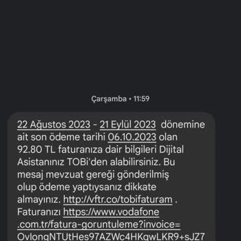 Vodafone Fahiş Fatura Sebebi Belli Değil