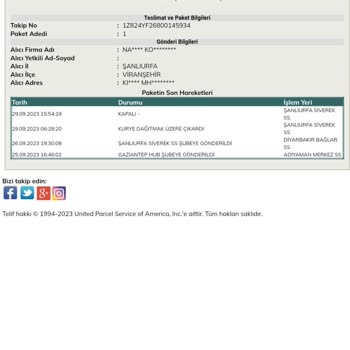 UPS Kargonun Yarattığı Mağduriyet