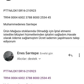 Epttavm Paramı İade Etmiyor