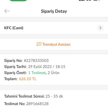 Trendyol Yemek Siparişim Gecikti