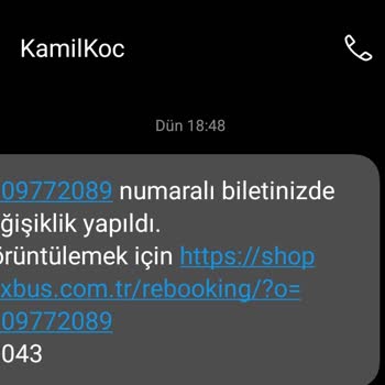 Kamil Koç Otobüs Tek Yolcu Olduğum İçin Terminale Uğramadı