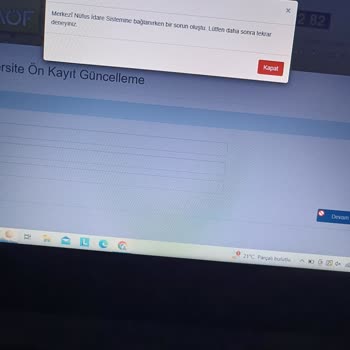 Atatürk Üniversitesi AÖF Mevcut Kaydı Güncellemek İstiyorum Olmuyor