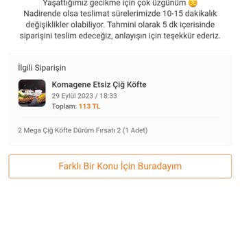 Trendyol Yemek Sipariş İptalinin Müşteriye Yansımaması
