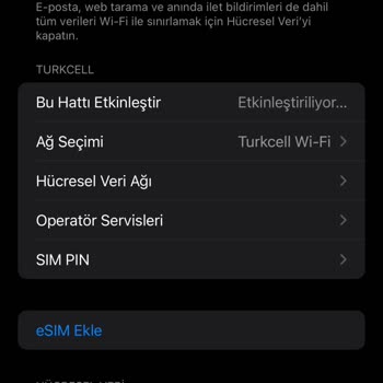 Turkcell E Sim Aktifleşme Sorunu