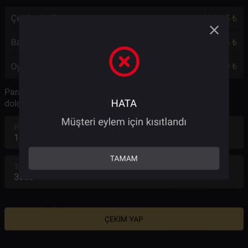 Elitbahis Para Çekim Müşteri Kısıtlı Hatası