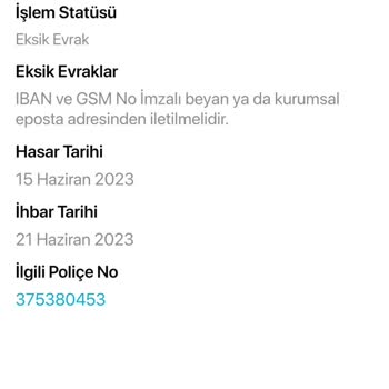 Türkiye Sigorta Sigorta Firması Görevini Yerine Getirmiyor