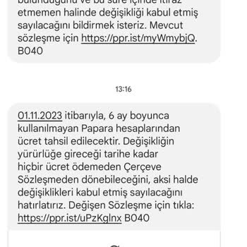 Papara Alakamı Olmadığı Bir Mesaj