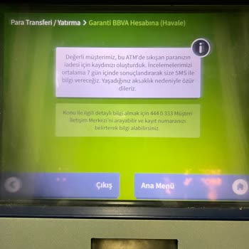 Garanti BBVA Garanti ATM Para Sıkışma