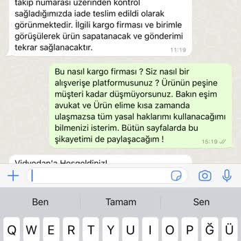 Vidyodan Uygulamasından Aldığım Ürün Gönderilmedi!