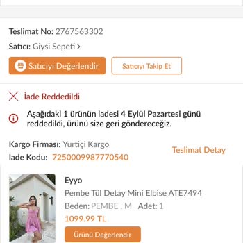 Trendyol İade Reddedilmesi Hakkında