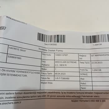 Skechers Ayakkabı Hasarı Ve İlgisizlik