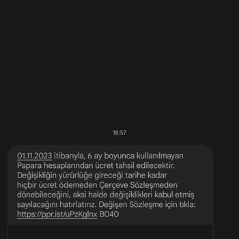 Papara Kullanılmayan Kart İçin Para İstemesi