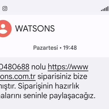 Watsons Siparişi İptal Etmek İstemiyorum