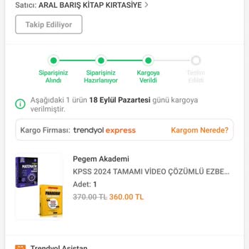 Trendyol Siparişimin 12 Gündür Teslim Edilmemesi Ve Hareketlilik Yok.