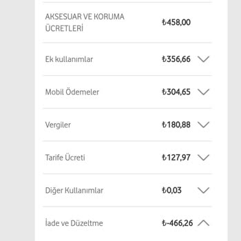 Vodafone Faturama Yanlışlıkla Aksesuar Ve Koruma Ücreti Eklemiş