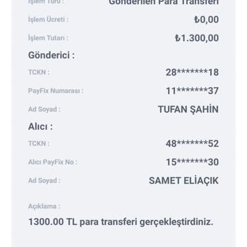 PayFix Benim Bilgim Olmadan Hesabıma Gelen Para Çekilmiş