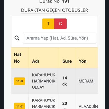 Konya Büyükşehir Belediyesi 8 Kovanağzı Ve 11 Harmancık Otobüslerin Hep Geç Gelmesi