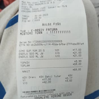 A101 Yanlış Etiket Konulması